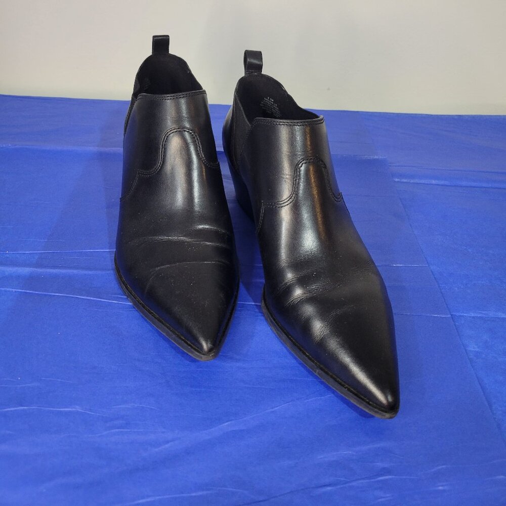 Nine West Leather Western Ankle Booties Size 8.5